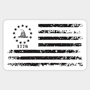 Don't Tread on Me 1776  (Black Design) Sticker